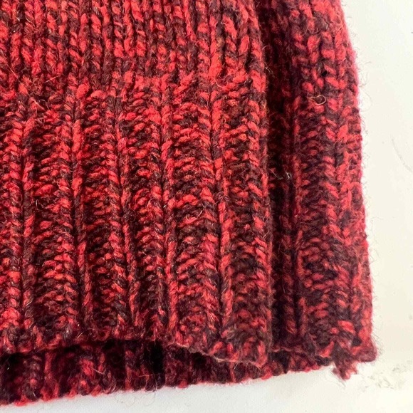 L.L. Bean Men's Burgundy Pullover Lambs Wool Button Knitted‎ Sweater L - Picture 3 of 16